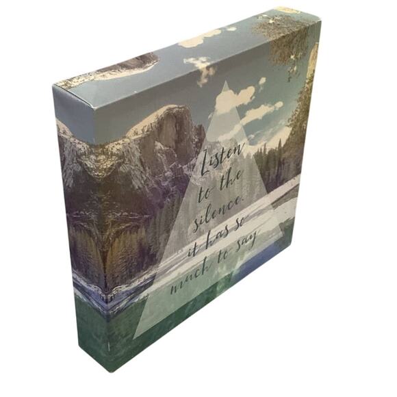 Wrapped Canvas Listen to the Silence It Has So Much To Say Wall Art Artwork - Picture 4 of 4